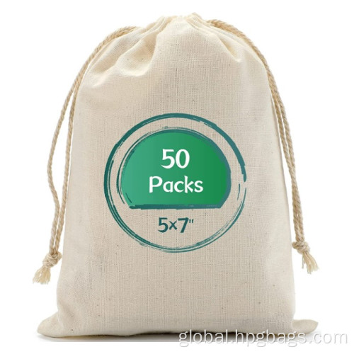 Cotton Packing Pouches drawstring jewelry packaging cotton pouch Factory